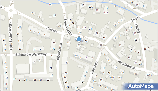 Tychy, Sienkiewicza Henryka, 50, mapa Tychów