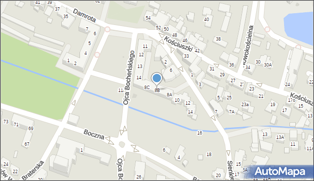 Tychy, Sienkiewicza Henryka, 8B, mapa Tychów