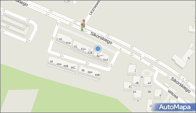 Tychy, Sikorskiego Władysława, gen., 64, mapa Tychów