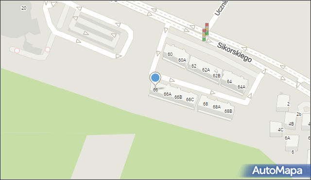 Tychy, Sikorskiego Władysława, gen., 66, mapa Tychów