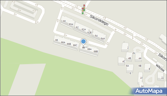 Tychy, Sikorskiego Władysława, gen., 68, mapa Tychów