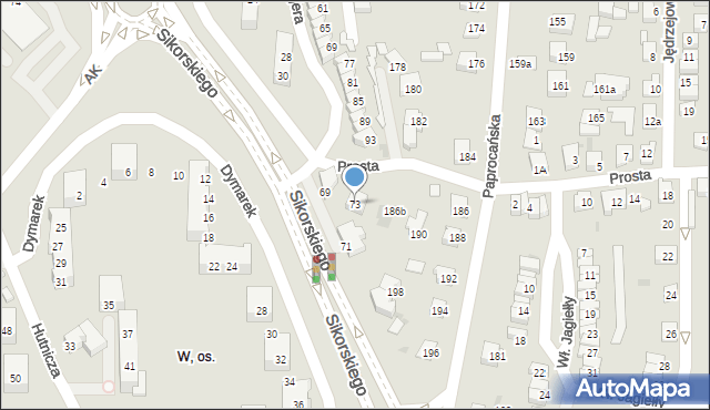 Tychy, Sikorskiego Władysława, gen., 73, mapa Tychów