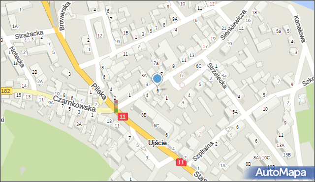 Ujście, Sienkiewicza Henryka, 6, mapa Ujście