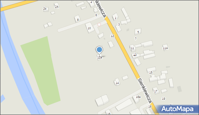 Uniejów, Sienkiewicza Henryka, 12a, mapa Uniejów