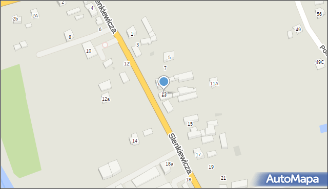 Uniejów, Sienkiewicza Henryka, 13, mapa Uniejów