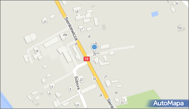 Uniejów, Sienkiewicza Henryka, 23, mapa Uniejów