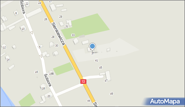 Uniejów, Sienkiewicza Henryka, 37, mapa Uniejów