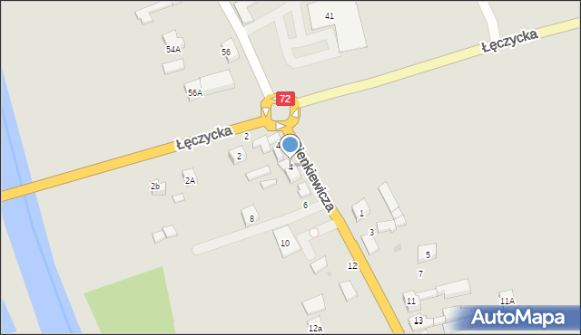 Uniejów, Sienkiewicza Henryka, 4, mapa Uniejów