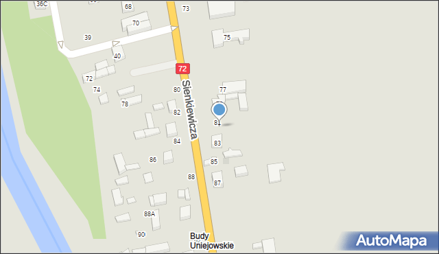 Uniejów, Sienkiewicza Henryka, 89, mapa Uniejów