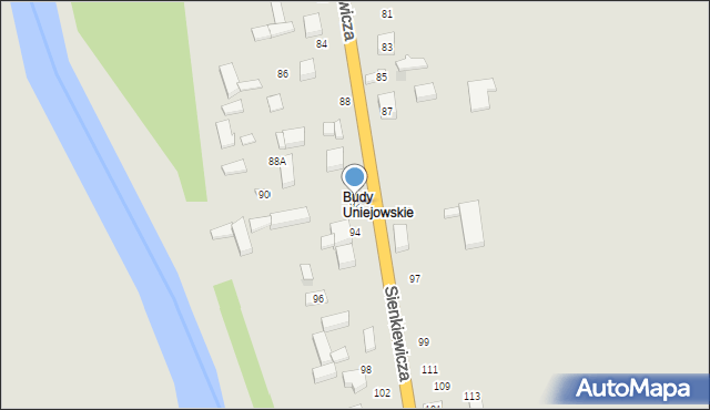 Uniejów, Sienkiewicza Henryka, 92, mapa Uniejów