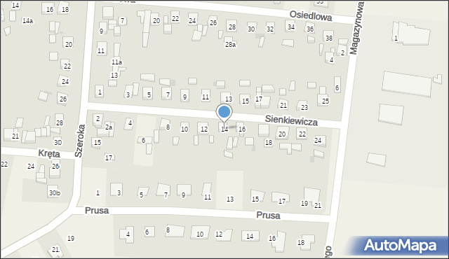Unisław, Sienkiewicza Henryka, 14, mapa Unisław