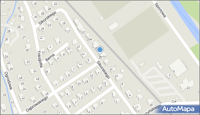 Ustroń, Sikorskiego Władysława, gen., 16, mapa Ustroń