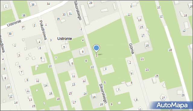 Ustronie, Sikorskiego Władysława, gen., 1, mapa Ustronie
