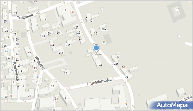 Wadowice, Sienkiewicza Henryka, 17, mapa Wadowice