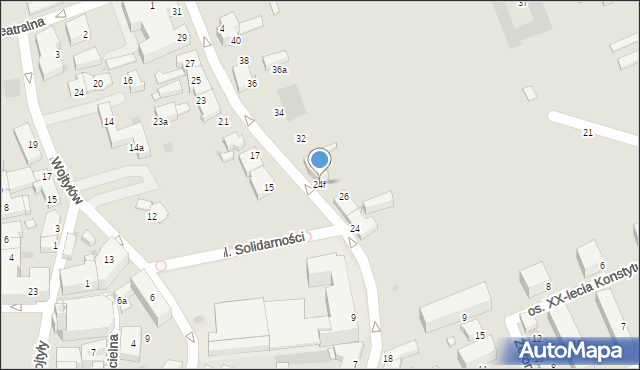 Wadowice, Sienkiewicza Henryka, 24f, mapa Wadowice