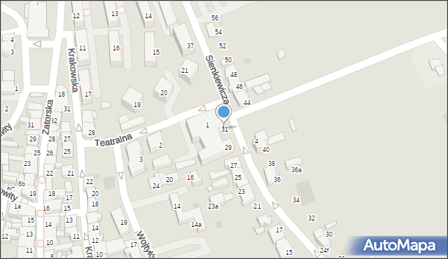 Wadowice, Sienkiewicza Henryka, 31, mapa Wadowice