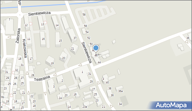 Wadowice, Sienkiewicza Henryka, 46, mapa Wadowice