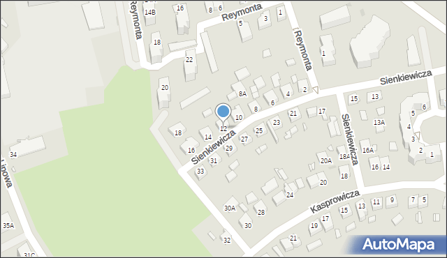 Wągrowiec, Sienkiewicza Henryka, 12, mapa Wągrowiec