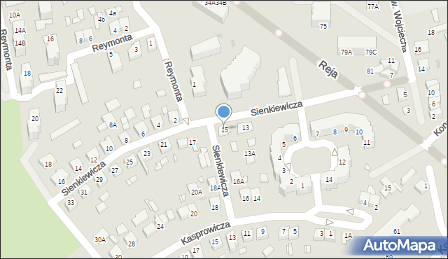 Wągrowiec, Sienkiewicza Henryka, 15, mapa Wągrowiec