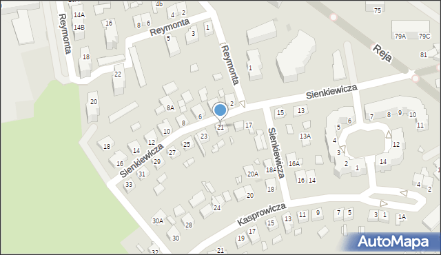 Wągrowiec, Sienkiewicza Henryka, 21, mapa Wągrowiec