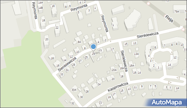 Wągrowiec, Sienkiewicza Henryka, 23, mapa Wągrowiec