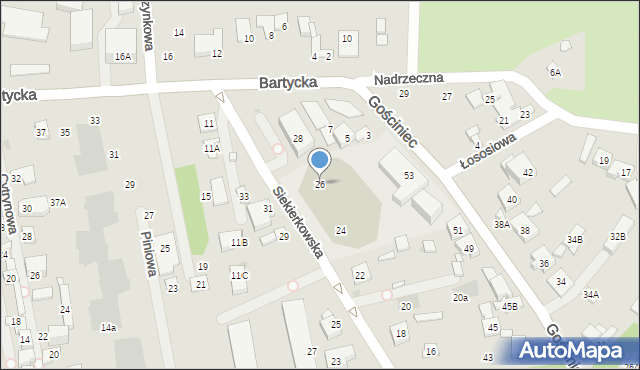 Warszawa, Siekierkowska, 26, mapa Warszawy