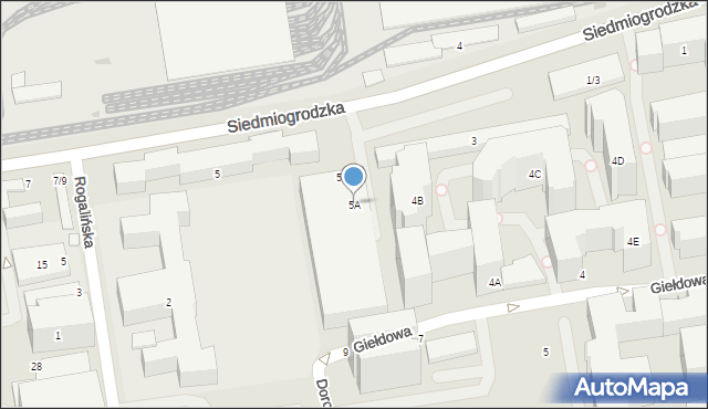 Warszawa, Siedmiogrodzka, 5A, mapa Warszawy