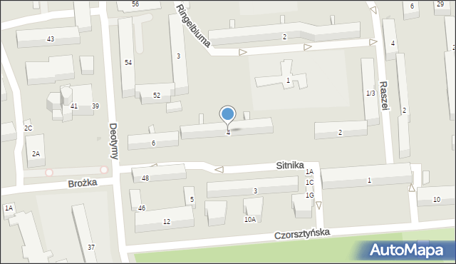Warszawa, Sitnika Jana, ks., 4, mapa Warszawy