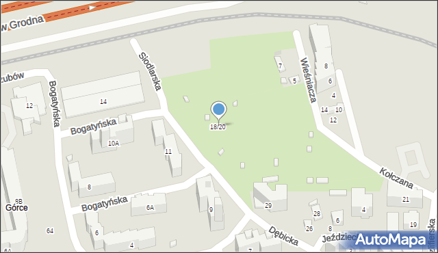 Warszawa, Siodlarska, 18/20, mapa Warszawy