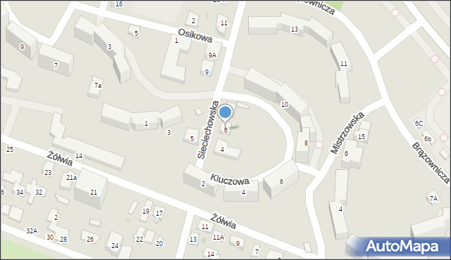 Warszawa, Sieciechowska, 6, mapa Warszawy