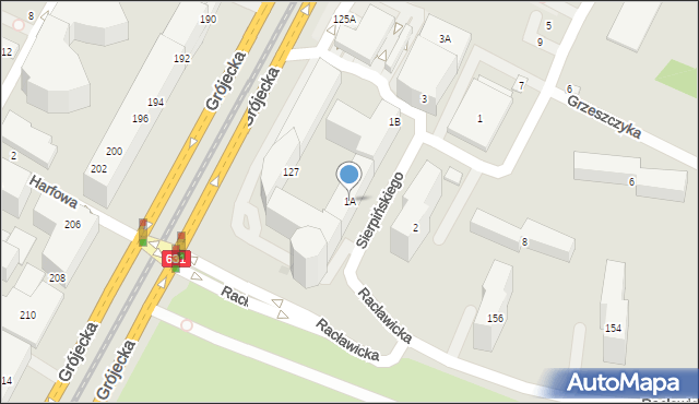 Warszawa, Sierpińskiego Wacława, 1A, mapa Warszawy