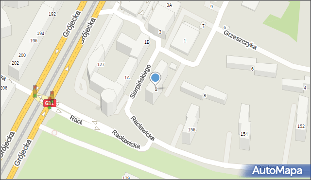 Warszawa, Sierpińskiego Wacława, 2, mapa Warszawy