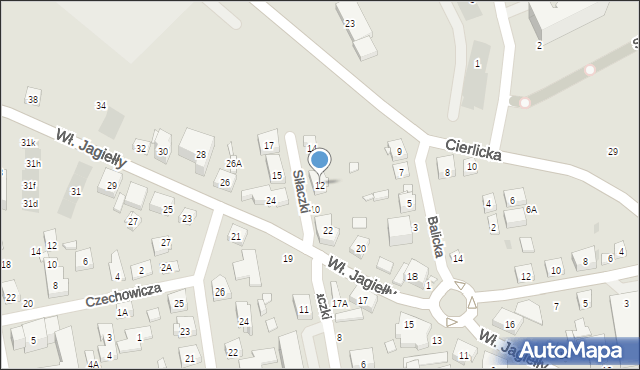 Warszawa, Siłaczki, 12, mapa Warszawy