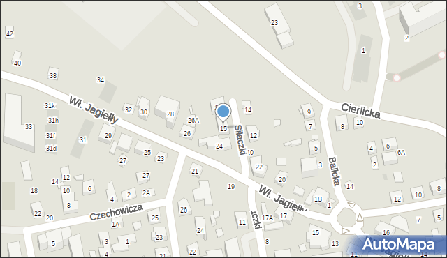 Warszawa, Siłaczki, 15, mapa Warszawy