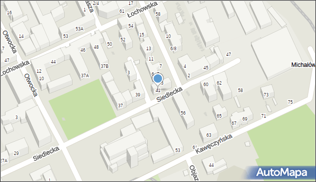 Warszawa, Siedlecka, 41, mapa Warszawy