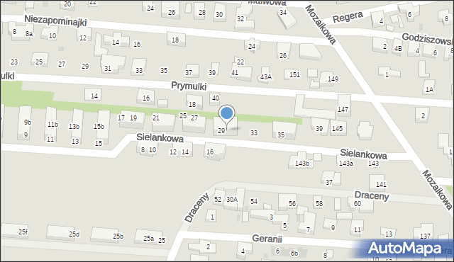 Warszawa, Sielankowa, 31, mapa Warszawy