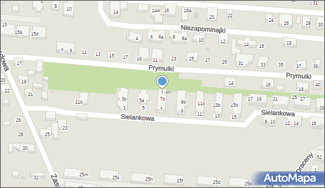 Warszawa, Sielankowa, 7c, mapa Warszawy