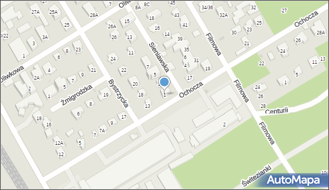 Warszawa, Sieniawska, 1, mapa Warszawy