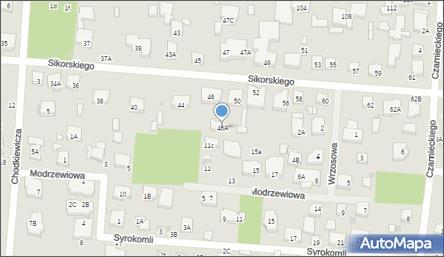 Warszawa, Sikorskiego Władysława, gen., 46A, mapa Warszawy