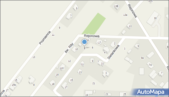 Warszawianka, Sielankowa, 8, mapa Warszawianka