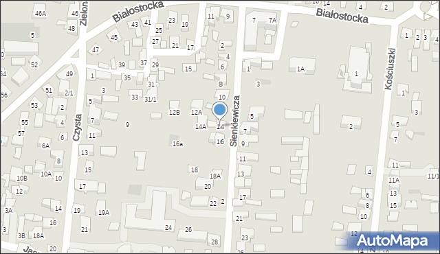 Wasilków, Sienkiewicza Henryka, 14, mapa Wasilków