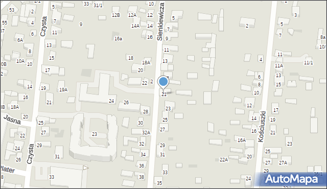 Wasilków, Sienkiewicza Henryka, 21, mapa Wasilków