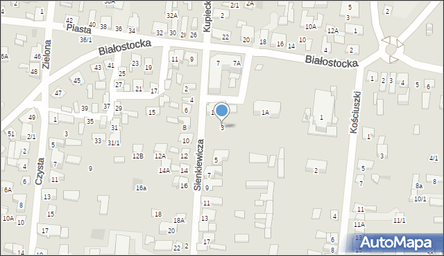 Wasilków, Sienkiewicza Henryka, 3, mapa Wasilków