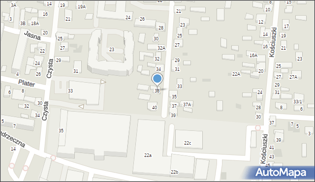 Wasilków, Sienkiewicza Henryka, 38, mapa Wasilków