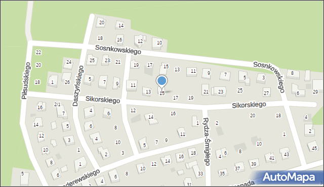 Wasilków, Sikorskiego Władysława, gen., 15, mapa Wasilków