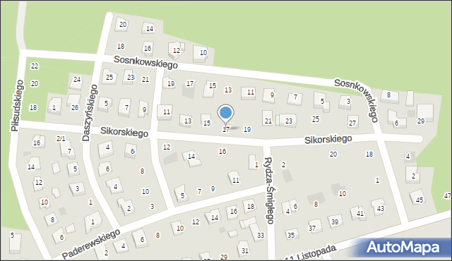 Wasilków, Sikorskiego Władysława, gen., 17, mapa Wasilków