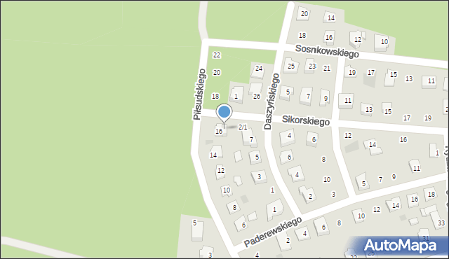 Wasilków, Sikorskiego Władysława, gen., 2, mapa Wasilków