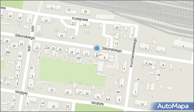 Węgliniec, Sikorskiego Władysława, gen., 10, mapa Węgliniec