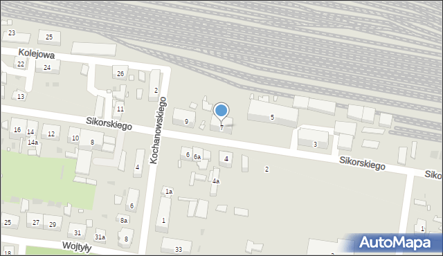 Węgliniec, Sikorskiego Władysława, gen., 7, mapa Węgliniec