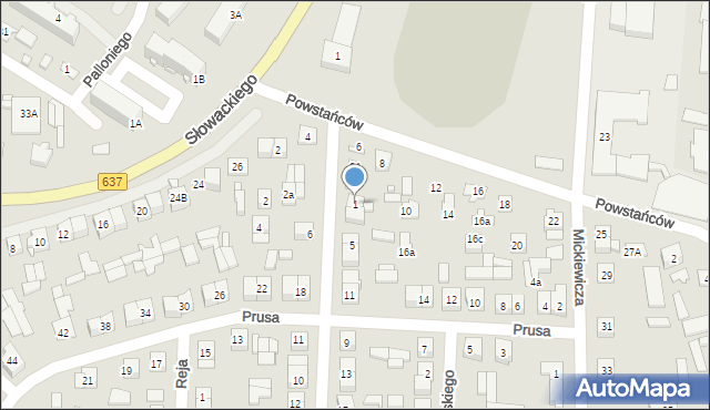 Węgrów, Sienkiewicza Henryka, 1, mapa Węgrów